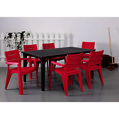 Suntime Ibiza Table & 6 Chairs Set Pink